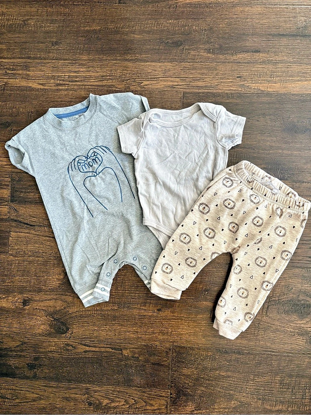 3-Piece Matching Neutral Set Baby 6-9M